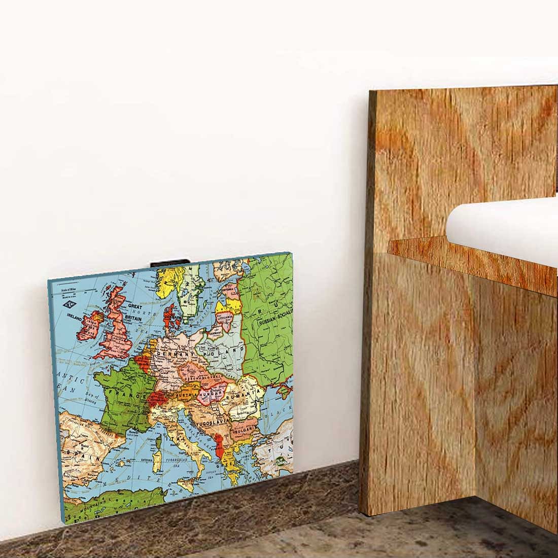 Fold Down Table Wall Mounted with Desk - World Map Nutcase