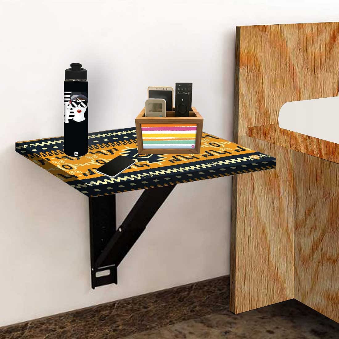 Bedside Table Foldable   - Beautiful Mexican Pattern Nutcase