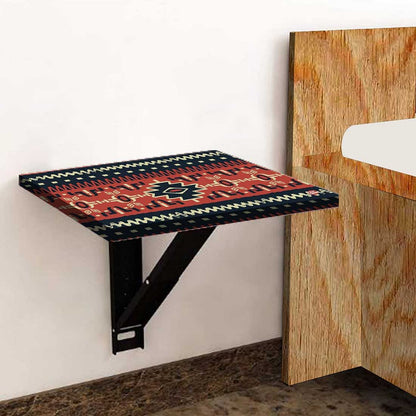 Floating Table for Wall  -  Brown Mexican Pattern Nutcase