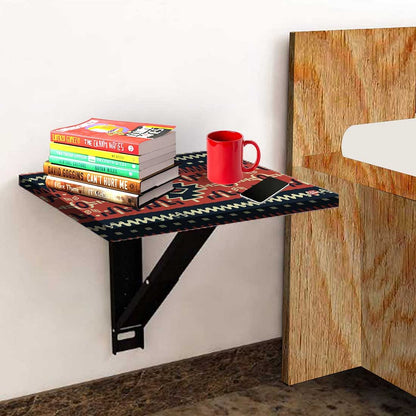 Floating Table for Wall  -  Brown Mexican Pattern Nutcase