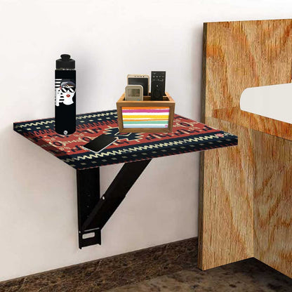 Floating Table for Wall  -  Brown Mexican Pattern Nutcase