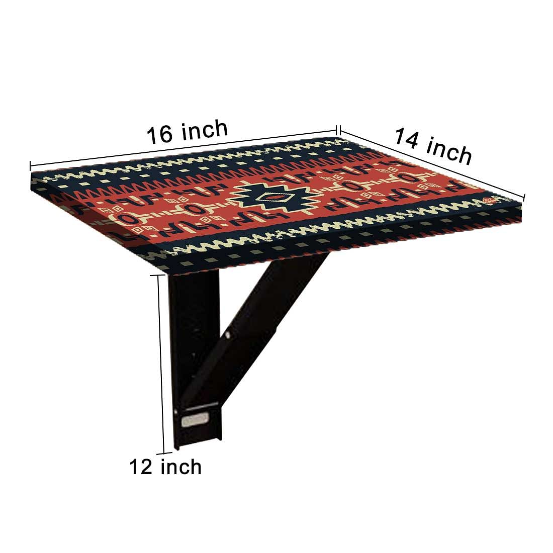 Floating Table for Wall  -  Brown Mexican Pattern Nutcase