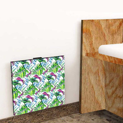 Bedside Table for Bedroom Small -  Green Purple Leaf Nutcase