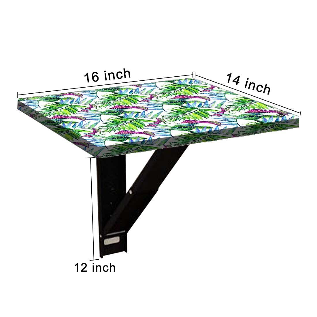 Bedside Table for Bedroom Small -  Green Purple Leaf Nutcase