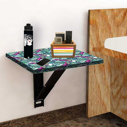 Floating Side Table for Bedroom - Tropical Leaf Nutcase