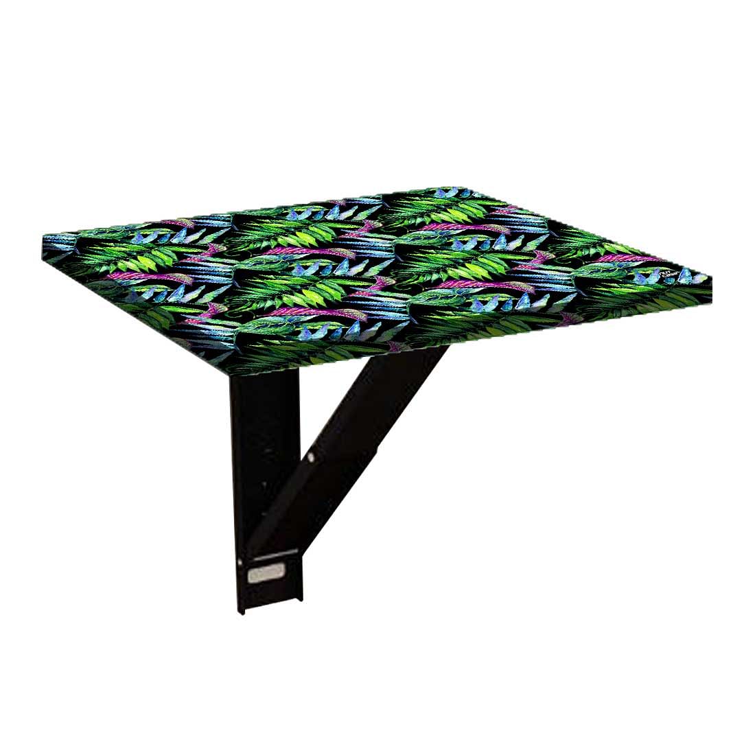 Wall Mounted Table for Bedroom - Green Blue Leaf Nutcase