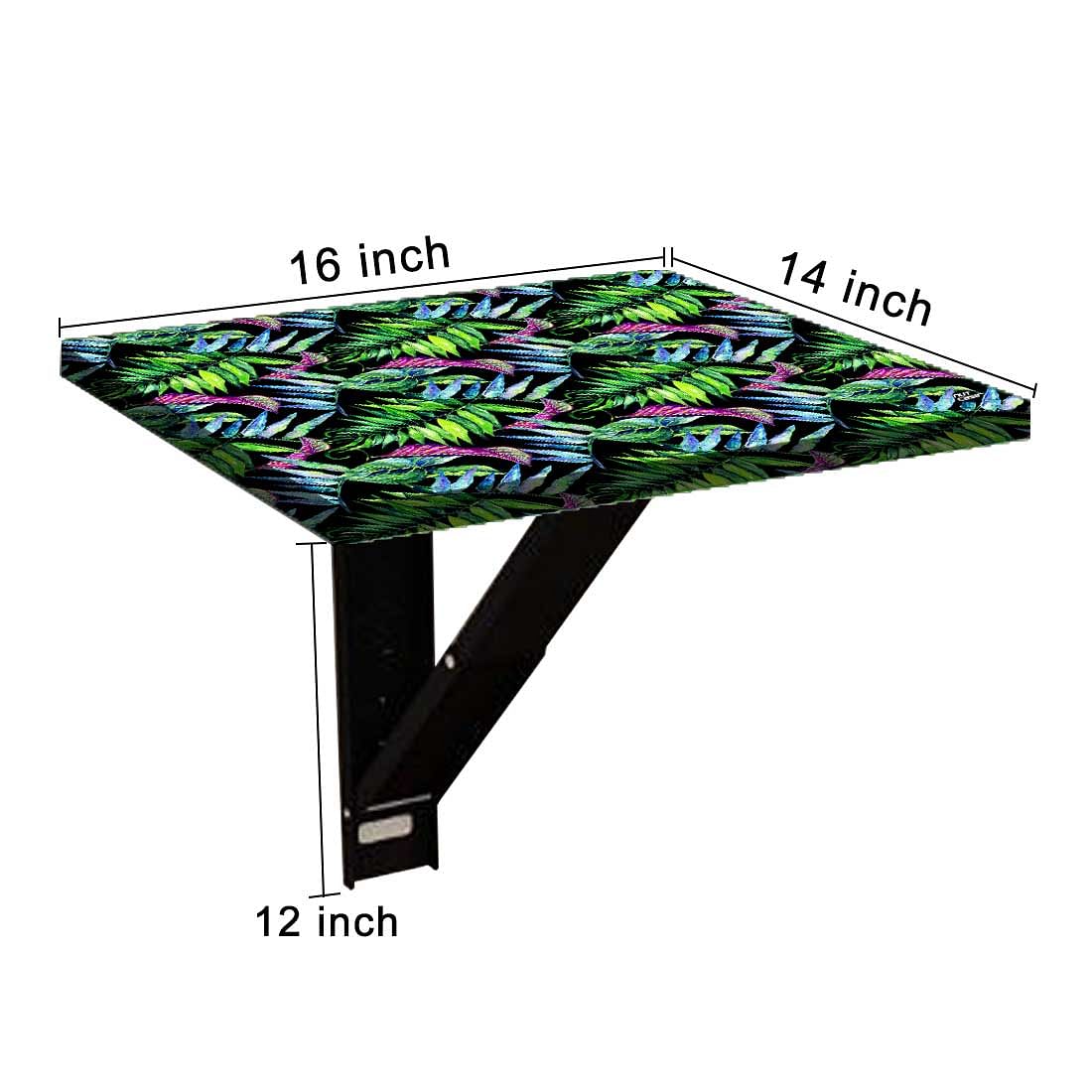 Wall Mounted Table for Bedroom - Green Blue Leaf Nutcase