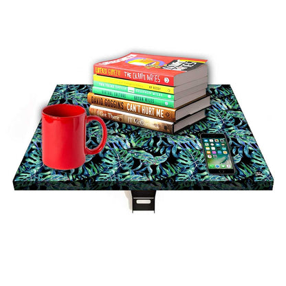 Wall Mounted Folding Bedside Table - Dark Green Tropical Nutcase