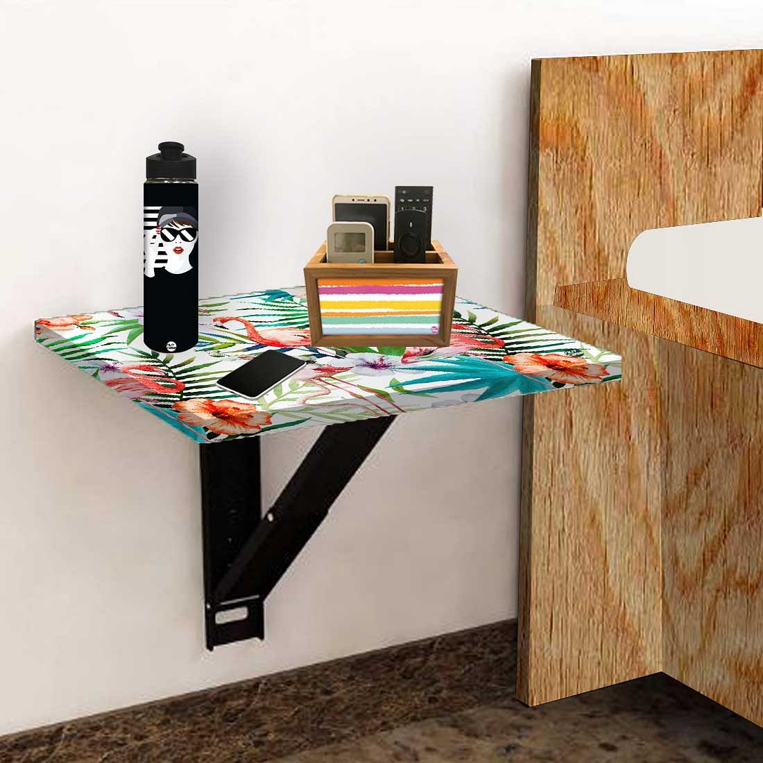 Wall mounted folding bedside shop table