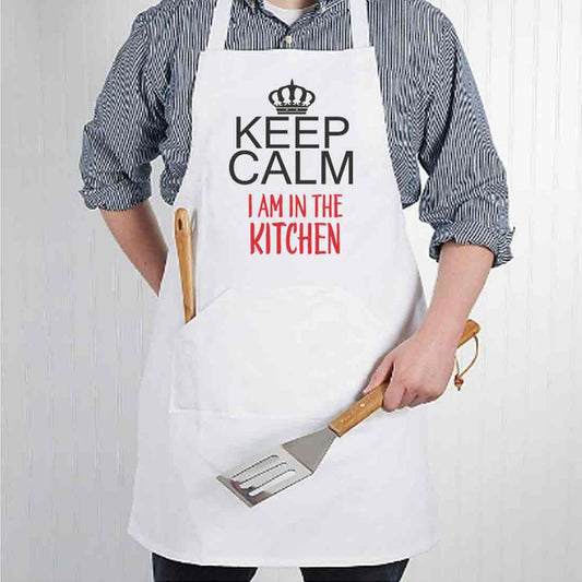 Apron For Kitchen for Men Baking Cooking - Keep Calm Nutcase