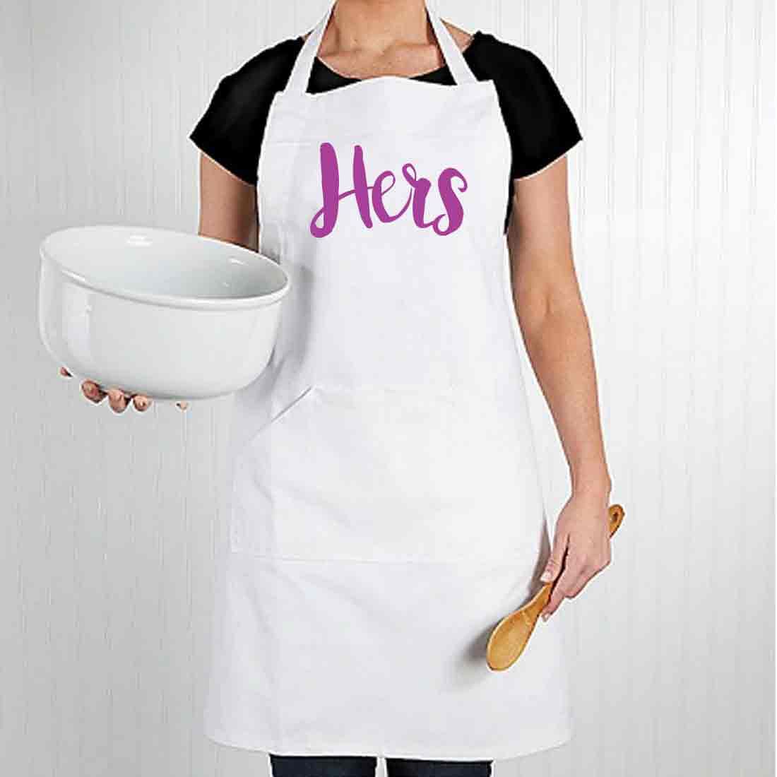 Kitchen Apron for Couples Anniversary Gift For Couple - Hers Nutcase