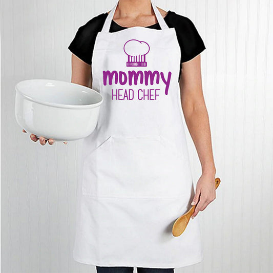 Mother's Day Gifts Kitchen Apron - Mom Head Chef Nutcase