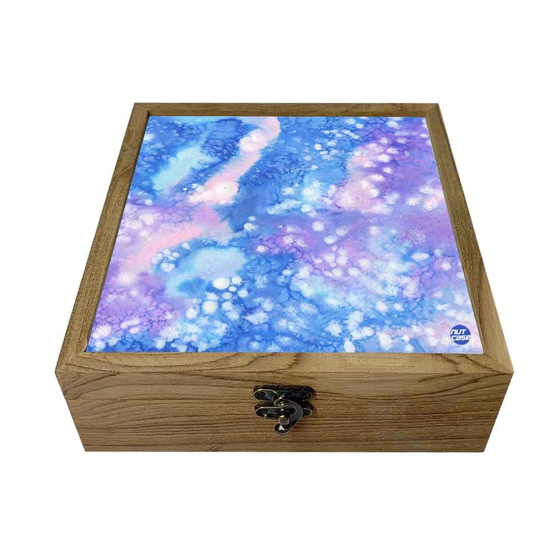 Nutcase Designer jewellery box for girls Wooden  -Arctic Space Purple Watercolor Nutcase