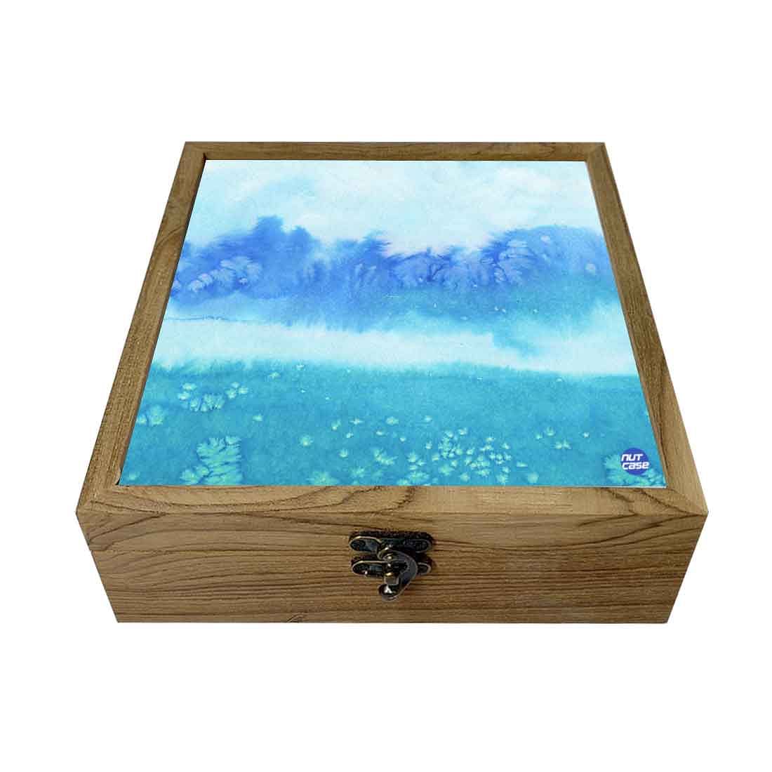 Nutcase Jewellery Box for Women Stylish - Unique Gifts -Arctic Space Sky Blue Watercolor Nutcase