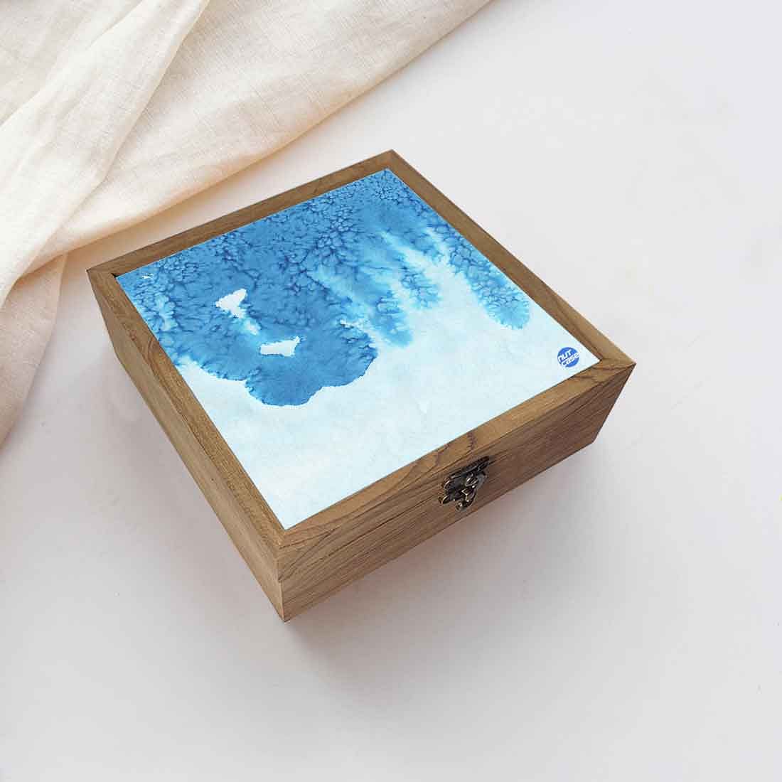 Nutcase Jewellery Box for Women Latest Design fancy - Unique Gifts -Arctic Space Blue Watercolor Nutcase