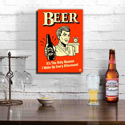 Designer Wall Art for Bar Living Room Hanging Decor for Home - Beer Reason I wake Up Nutcase