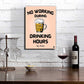 Bar Wall Art for Home Restaurants-Drinking Hours Nutcase