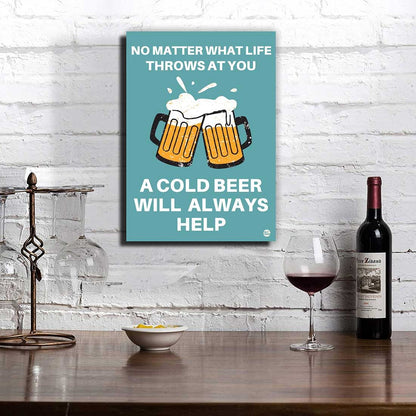 Designer Beer Poster Bar Wall Art-Always Help Nutcase