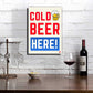 Designer Hanging Pub Sign Décor - Cold Beer Here Nutcase