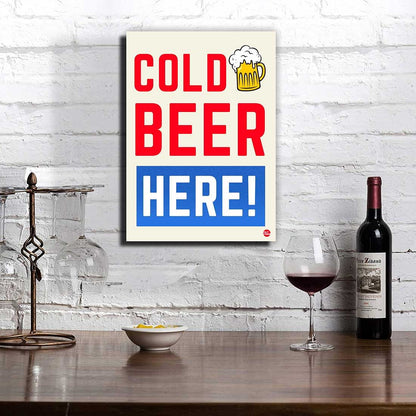 Designer Hanging Pub Sign Décor - Cold Beer Here Nutcase