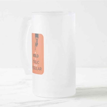 White 16oz Beer Mug  -  Be Bold Nutcase