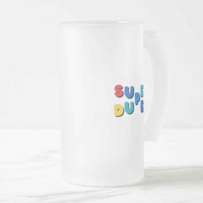 Cool 16oz Beer Mug  -  Super Duper Nutcase