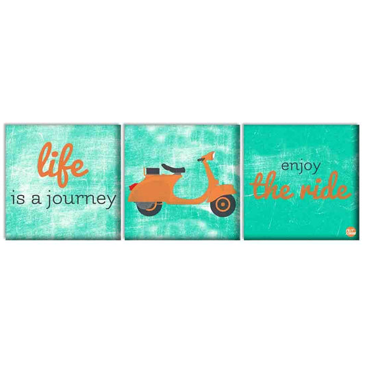 Wall Art Decor Panel For Home - Life is A Journey Nutcase
