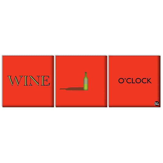 Wall Art Decor Panel For Home - Wine O'Clock Nutcase