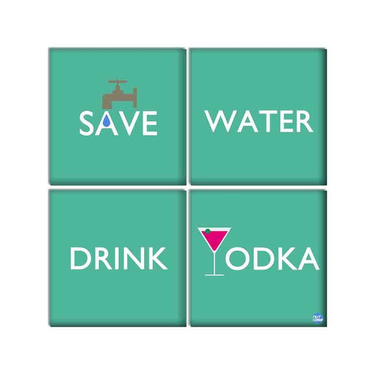 Wall Art Decor Panel For Home - Save Water Drink Vodka Nutcase