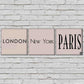 Wall Art Decor Hanging Panels Set Of 3 -london newyork paris Nutcase