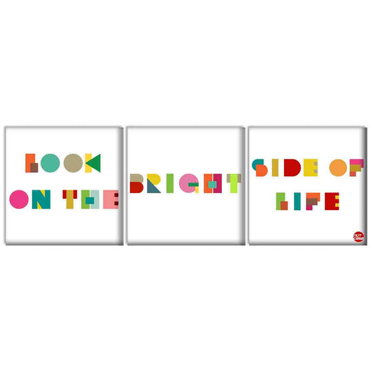 Wall Art Decor Hanging Panels Set Of 3 -look on the bright Nutcase