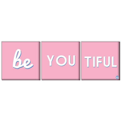 Designer Modern Wall Art Online Set Of 3 -be you tiful Nutcase