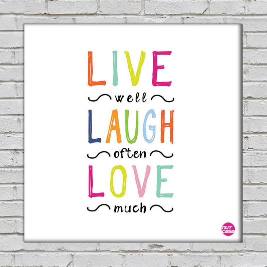 Wall Art Decor Panel For Home - Live Laugh Love Nutcase