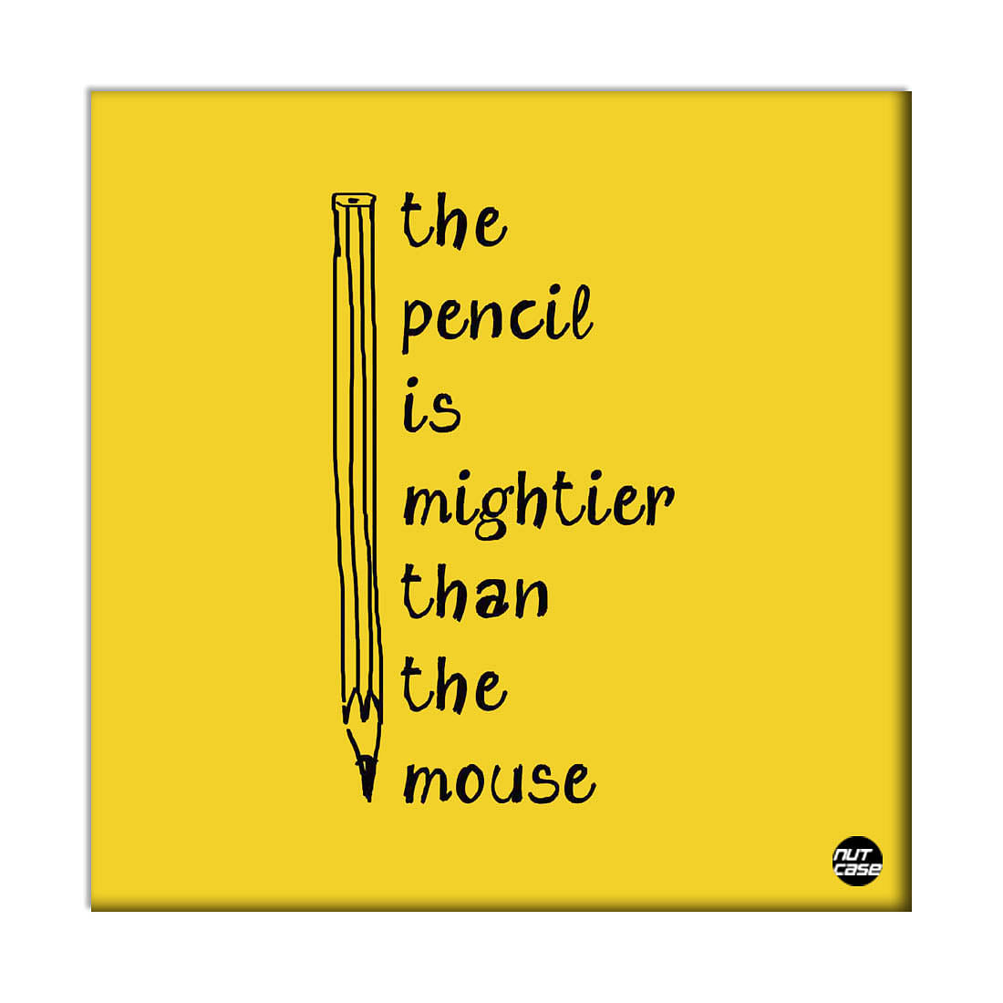 Wall Art Decor Panel For Home - The Pencil Yellow Nutcase