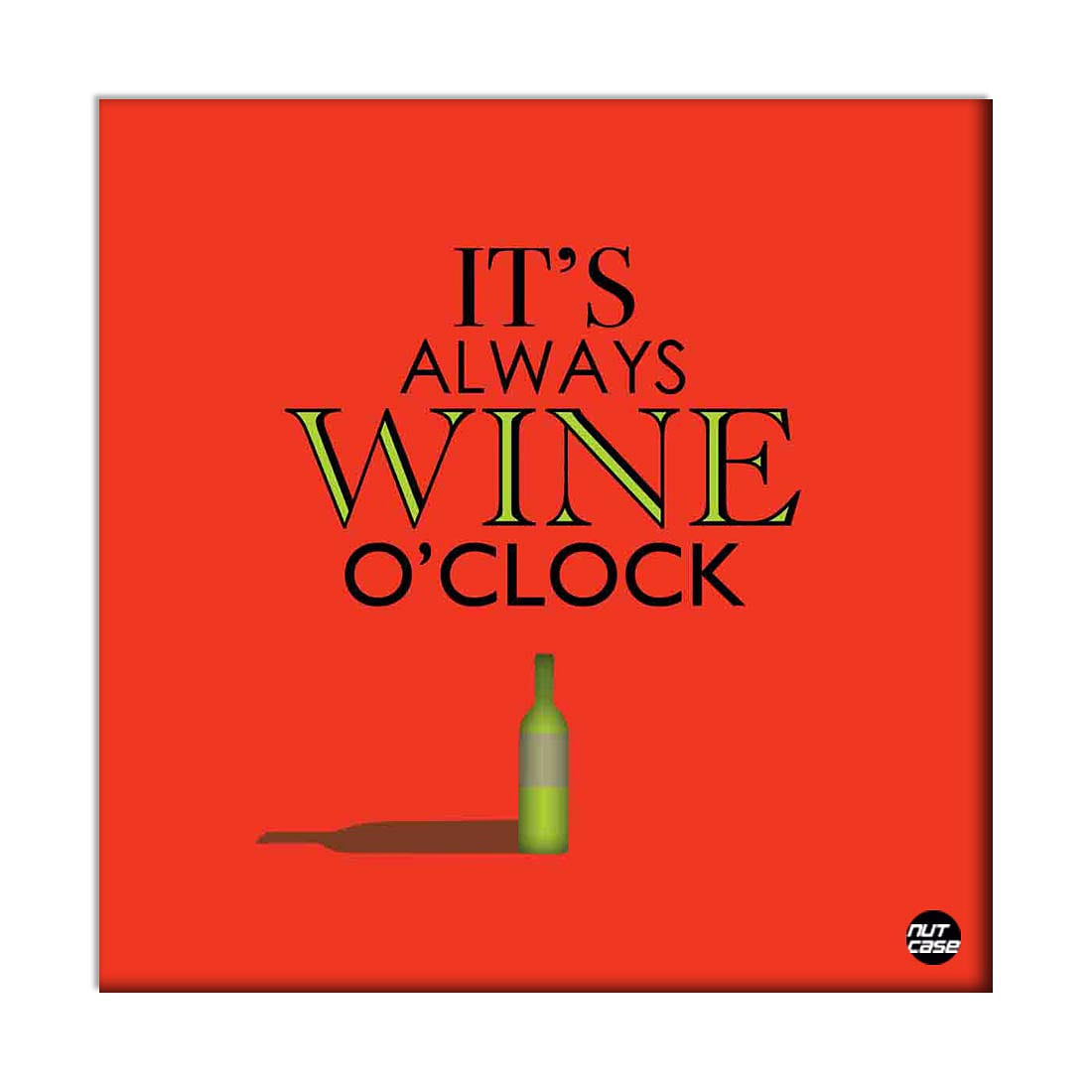 Wall Art Panels For Home Decor - Its Wine O'Clock Red Nutcase