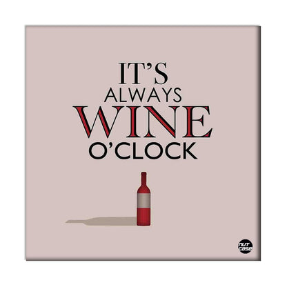 Wall Art Panels For Home Decor - Its Wine O'Clock White Nutcase