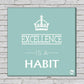 Wall Art Panels Motivation Quotes -Excellence Nutcase
