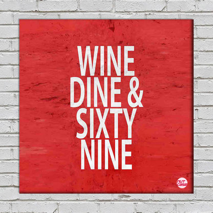 Wall Art Decor Panel For Home - Wine Dine Nutcase