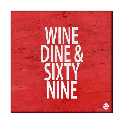 Wall Art Decor Panel For Home - Wine Dine Nutcase