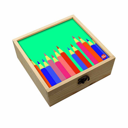 Jewellery Box Wooden Jewelry Organizer -  Pencil Design Nutcase