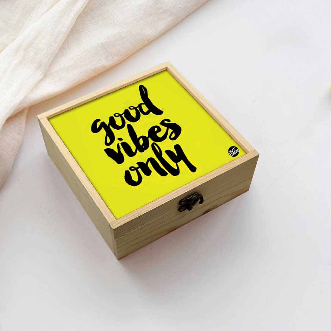 Jewellery Box Makepup Organizer -  Good Vibes Only Nutcase