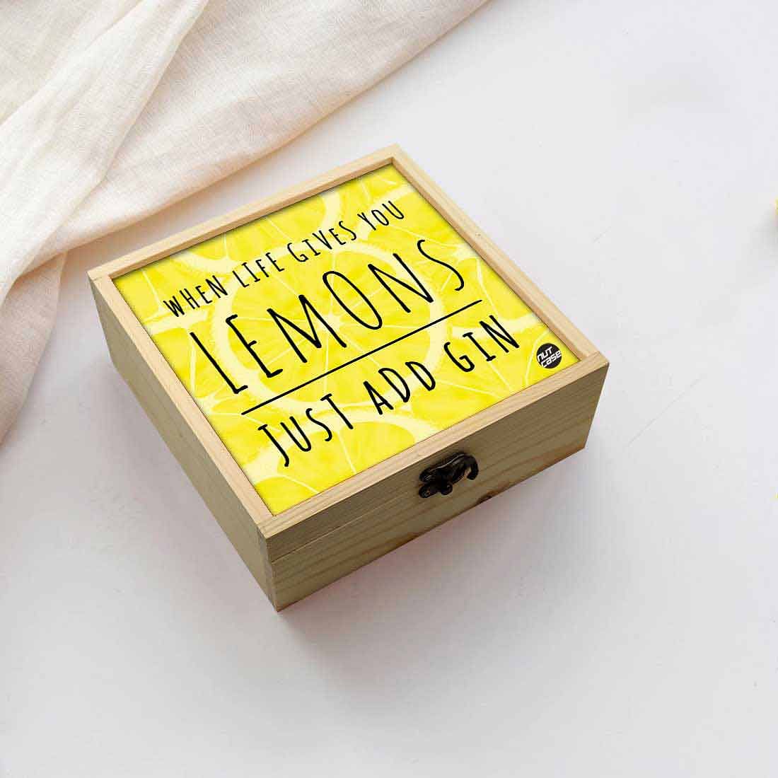 Jewellery Box Makepup Organizer -  Lemons Just Add Gin Nutcase