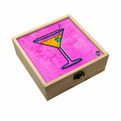 Jewellery Box Makepup Organizer -  Wine Glass Nutcase