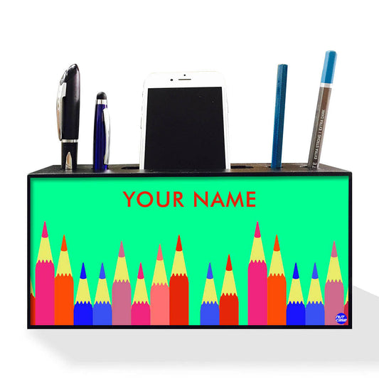 Customized Pen Stand Holder for Kids - Add Your Name Nutcase