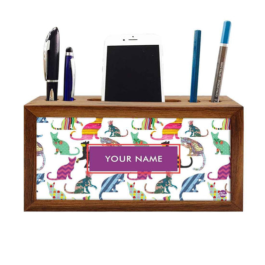 personalised desk organizer - Colorful Cat Nutcase
