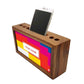 Personalized Wooden Stationery Organiser - Colorful Shapes Nutcase