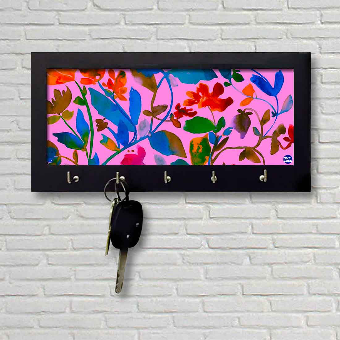 Key Holder Wall Hanger Keys Organizer for Home  - Embroidery Nutcase