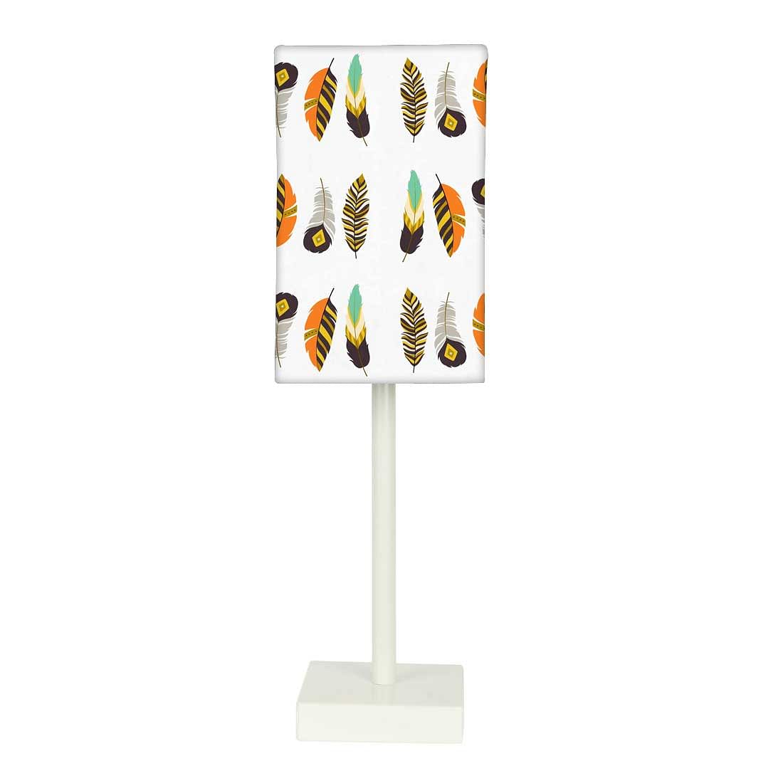 Tall Table Lamp For Living Rooms -   Feahter Lite Nutcase