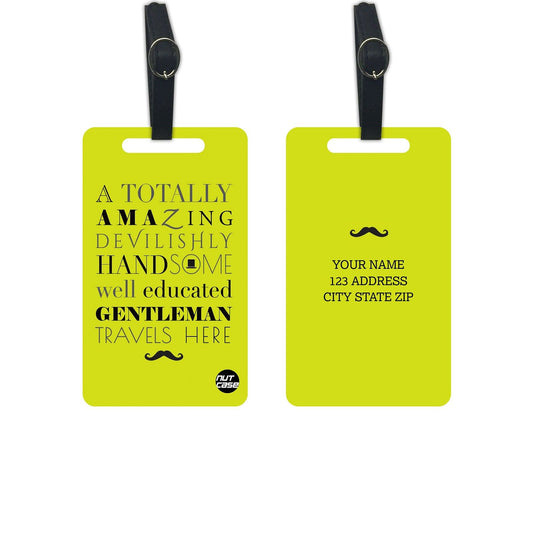 Customized Travel Luggage Tags with your Name - Set of 2 Nutcase