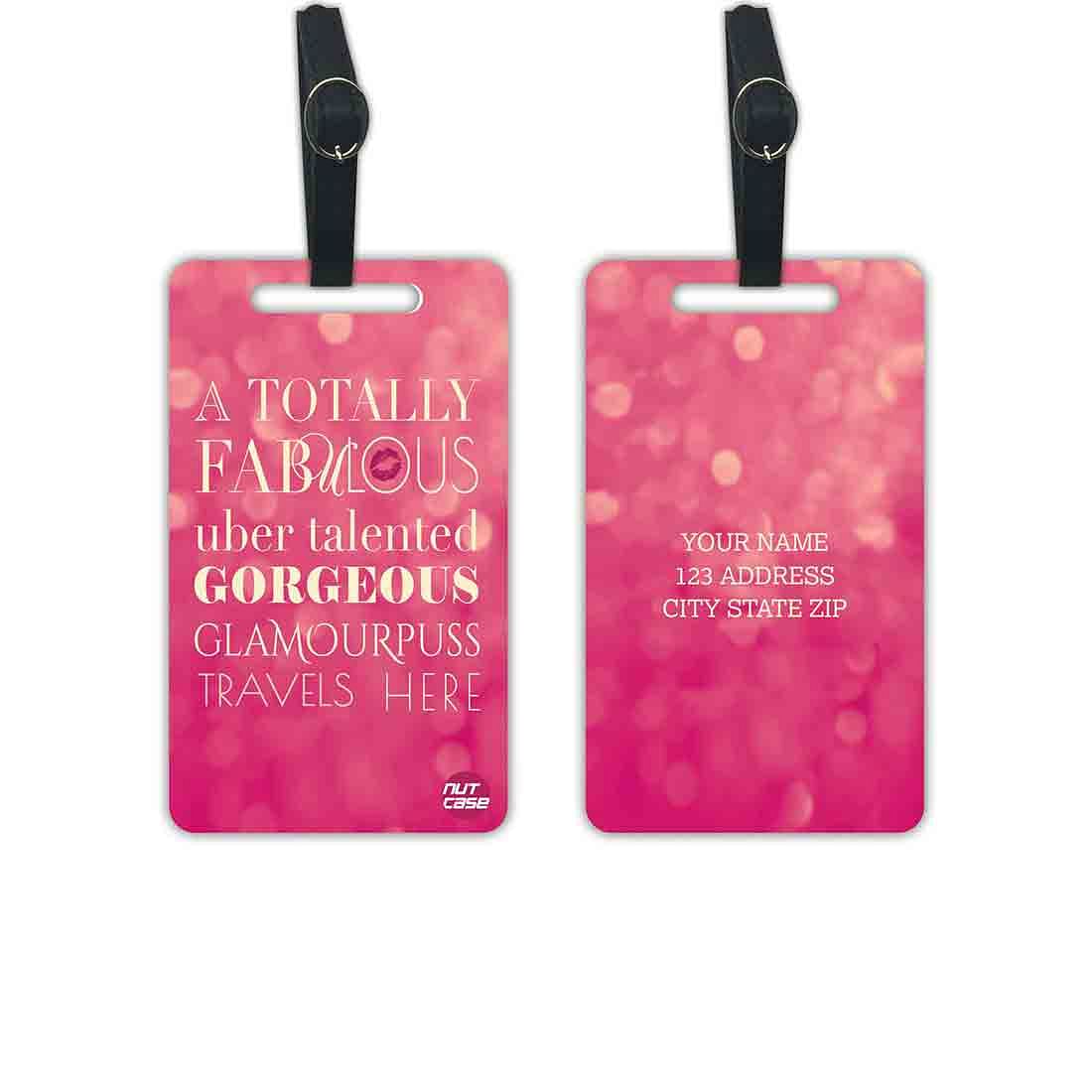 Personalized Luggage Bag Tags for Women - Set of 2 Nutcase